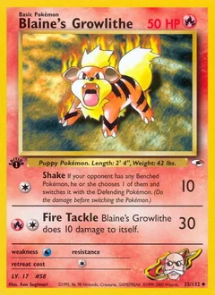Blaine's Growlithe (1st Edition)