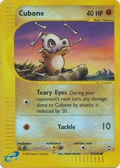 Cubone Reverse Holo 72