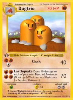 Dugtrio 1St Edition 19