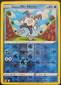 Galarian Mr Mime Reverse Holo 30