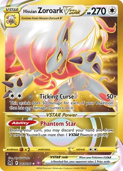 Hisuian Zoroark Vstar 213