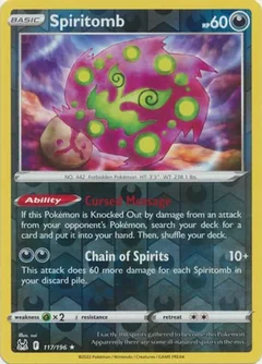 Spiritomb Reverse Holo 117