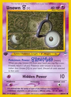 Unown V 1St Edition 89