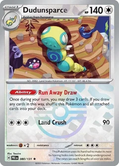 Dudunsparce Poke Ball 80