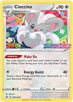 Cinccino Prerelease Staff Swsh009