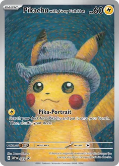 Pikachu With Grey Felt Hat 85