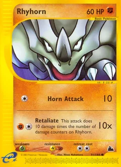 Rhyhorn Reverse Holo 91