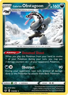 Galarian Obstagoon Holo 119