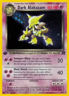 Dark Alakazam 1St Edition 1