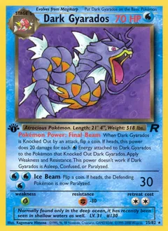 Dark Gyarados 1St Edition 25