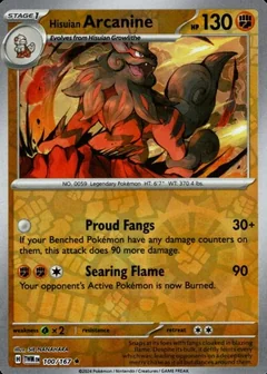 Hisuian Arcanine Reverse Holo 100