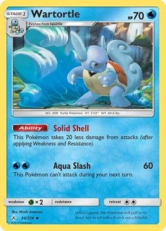 Wartortle Holo 34